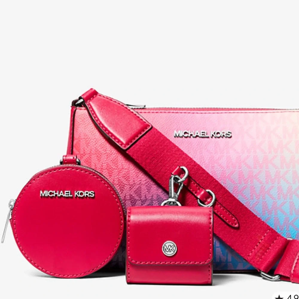 MICHAEL KORS Jet Set Sm Ombré Signature Logo Crossbody Case Apple Airpods Pro®